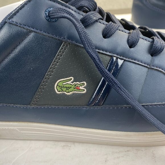 Lacoste Sport Men\'s Blue Leather Shoes‎ Size 13,Lace Up